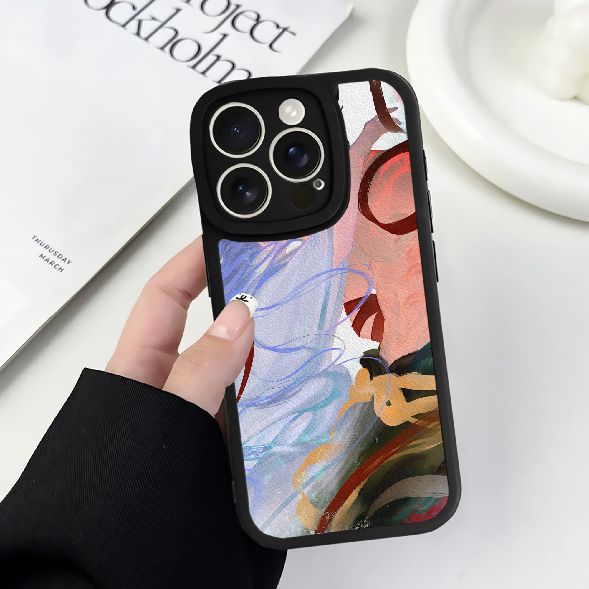 （画像用） Ne Zha 2 ナタ 魔童の大暴れ 【iPhone 16シリーズ対応】シリコンスマホケース（レザー調） 材質：シリコン